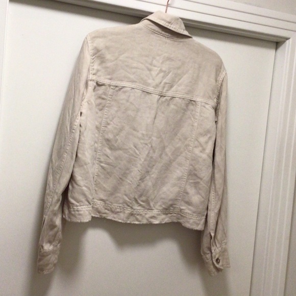Women's Aerie Linen Blend lightweight button down jacket - Picture 3 of 7